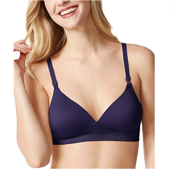 Warner's Cloud 9 Wireless Contour Comfort Bra 34B NWOT navy